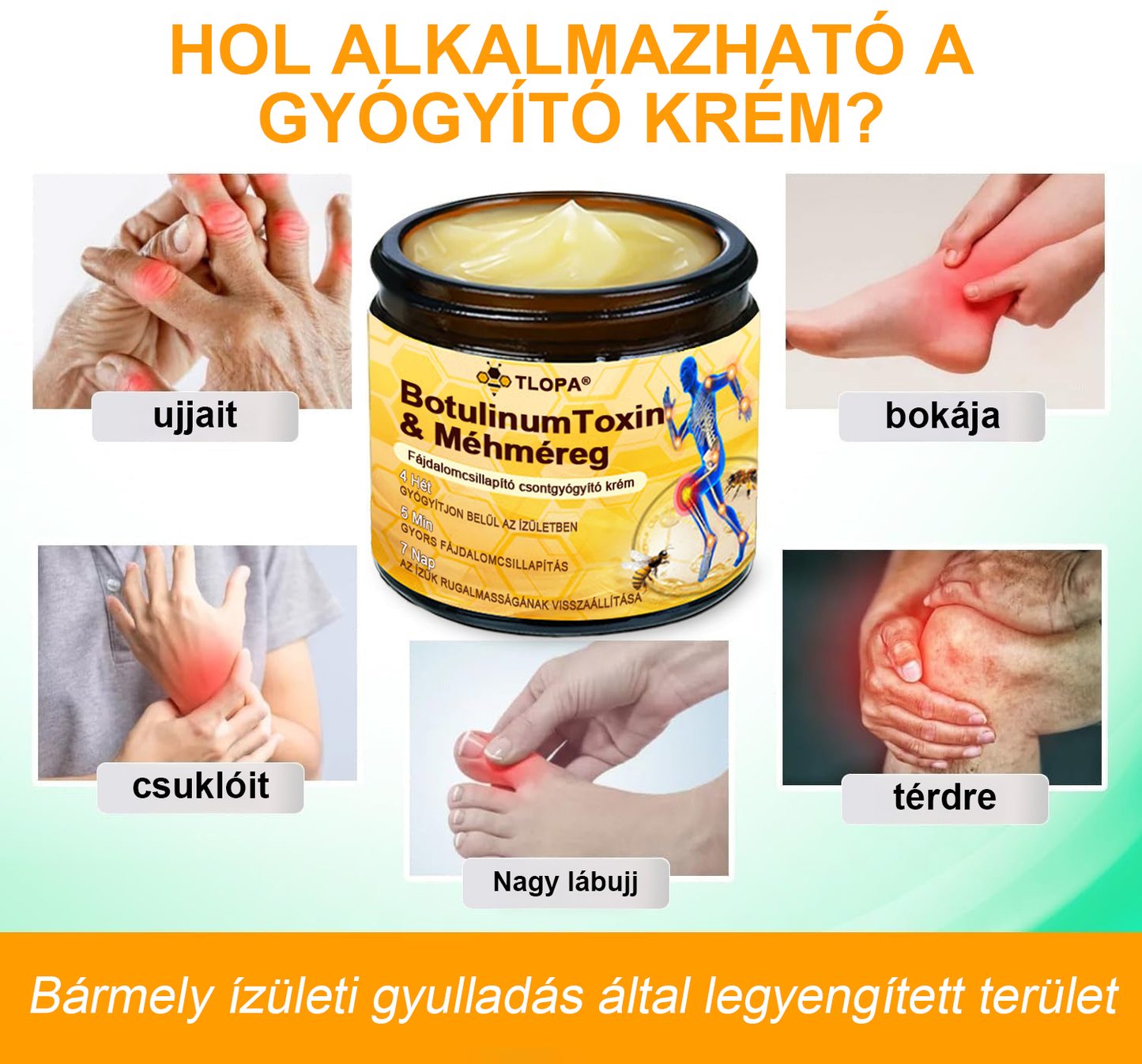 💎TLOPA® Botulinum Toxin és Méhméreg Fájdalomcsillapító Csontgyógyító Krém🐝 🔥(Kifejezetten időseknek & ortopéd szakorvosok ajánlásával)🦴
